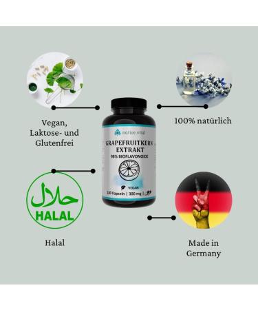 Grapefruit Seed Extract - 98% Bioflavonoids - 180 Vegan Capsules - Premium Quality Made in Germany - International Shipping Available - Buy Online on GoSupps.com
