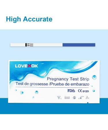 LOVEXOK Urine Pregnancy Test Strips Rapid Detection Kits Home Self-Checking 10mIU 25 Count - Buy Online on GoSupps.com
