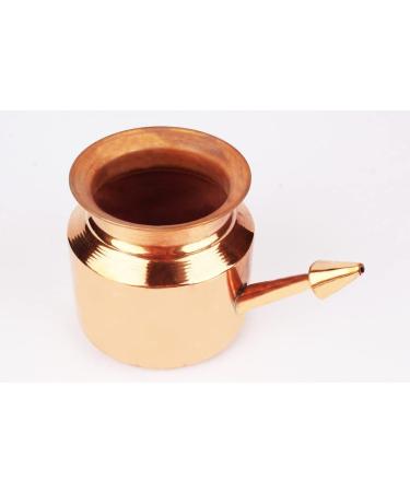 RSGM Copper Ayurvedic Jal Neti Pot for Sinus Congestion Nasal Cleaning - Buy Online on GoSupps.com