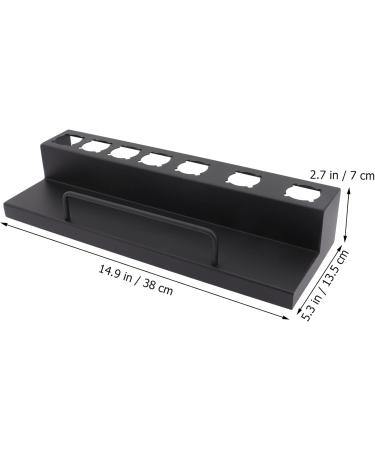 Baluue Curling Iron Rack Hair Curler Wall Holder Hairdryer Holder Station Kickstand Stainless Steel Black - Buy Online on GoSupps.com