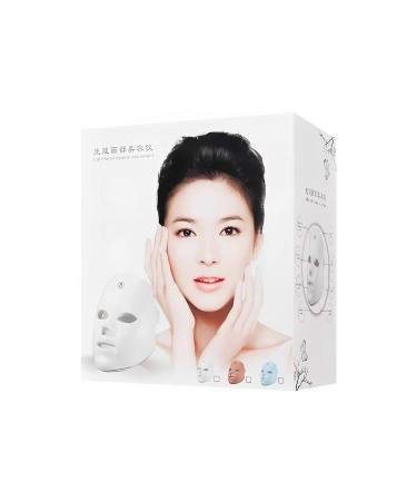 Photon Light Therapy LED Face Mask 7 Multi Colour Lights for Anti Aging Facial Beauty Device UK