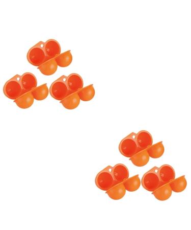 Angoily 6 Pcs Outdoor Egg Container Eggs Egg Holder Fridge Containers Portable Egg Case Refrigerator Mustard