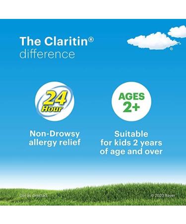 Claritin Children's Chewable 5mg 40ct Grape Tablets - Non-Drowsy 24hr Allergy Relief - Buy Online on GoSupps.com