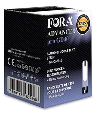 FORA Advanced Pro GD40h Blood Glucose Strips x 50
