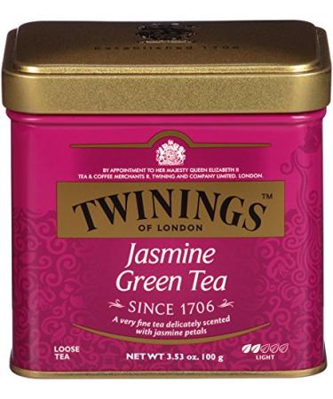 Twinings Loose Green Tea With Jasmine, Pack of 6, 3.53 Ounce Tins, Fragrant, Floral & Caffeinated 3.53 Ounce (Pack of 6)