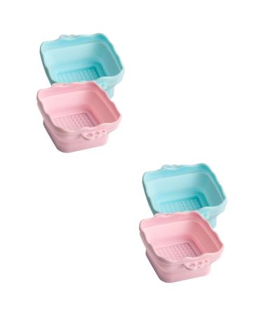 FRCOLOR 4 Pcs of Makeup Brush Silicone Brush Cleaner Silicone Cleaner for Makeup Portable Drying Rack for Clothes Makeup Sponge Cleaner Drying Net Miss Bristles Simple