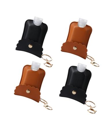 Didiseaon 4 Hand Wash Bottle with Keychain Key Fob Mini Hand Hand Lotion Squeezable Lotion Keychain Travel Container Travel Liquid Container Protective Bottle Cover