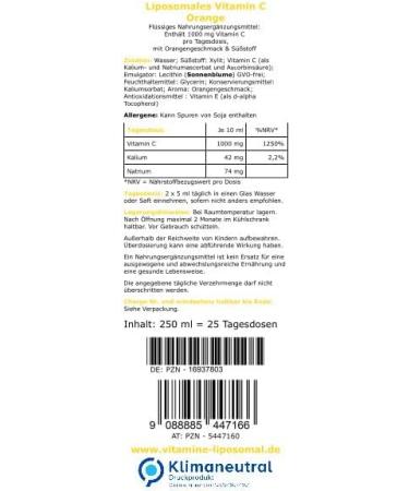 Vitamine C liposomale - Orange - 1000mg - 1x 250ml CureSupport - Buy Online on GoSupps.com