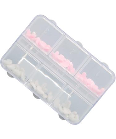 Nail Art Decoration Pink and White Heart Shape Nail Art Accessories Cute 3D Safe for DIY - Buy Online on GoSupps.com