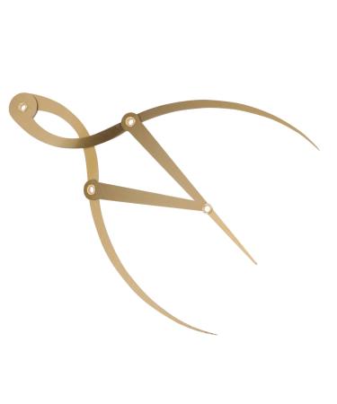 Beavorty Brow Mapping Ruler 1pc Microblading Makeup Positioning Ruler Tattooing Eyebrow Tool Mapping Measuring 1 count (Pack of 1) Golden