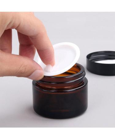 Kingyh 6-Pack 5ml Amber Glass Bottles - Perfect for Cosmetics Creams Lotions Essential Oils & Powders | Empty Containers with Lids - Buy Online on GoSupps.com