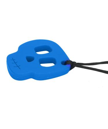 Safe Silicone Baby Bite Ring Necklace - Calming Chew Pendant for Toddlers | Blue Infant Teething Toy - Buy Online on GoSupps.com