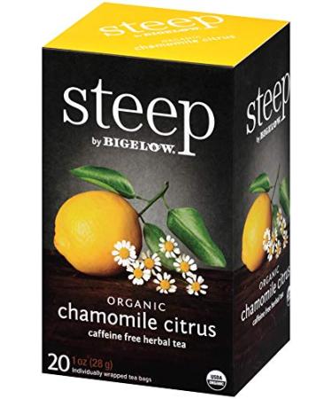 Steep Organic Chamomile Citrus Herbal Tea - 20 Count, Gluten-Free, Kosher, Certified Organic - Buy Online on GoSupps.com