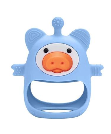 Baby Teether  Safe and Soothing Silicone Baby Teething Toys for 0-6 Months  Baby Chew Toys for Sucking Needs  BPA Free (Blue)