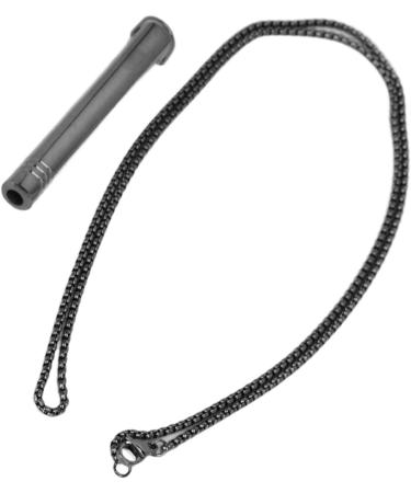Buy Titanium Steel Pendant for Stress Reduction & Relaxation - Black Breathing Necklace for Anxiety Relief | International Shipping Available - Buy Online on GoSupps.com