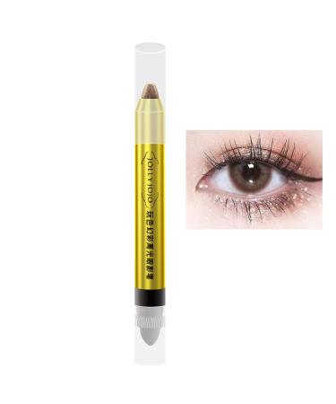 Eyeshadow Stick Cream Matte And Shimmer Eyeshadow Pencil  with Soft Brush Waterproof Long Lasting Smoky Eye Makeup (Earth tones)