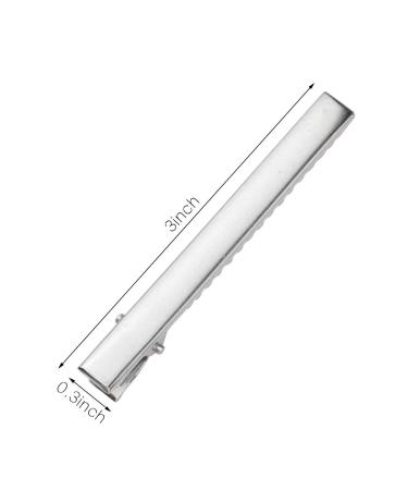 60 Pcs Alligator Curl Clips - 3 Inch Single Prong Hair Clips for Styling & Coloring - Silver - Pack of 60 - Buy Online on GoSupps.com