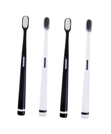 Minkissy 4 pieces wangan hair toothbrush foam pumping bags in travel sizes bristle toothbrush skull paper paper cleaning brush mother tooth lovers little brush head clean soft fur
