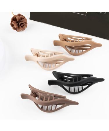 CHIULOIAN 4 PCS Flat Hair Claw Clips Large Claw Clips for Thin Thick Hair Strong Hold Matte Clips Alligator Hair Clips for Women Girls - Buy Online on GoSupps.com