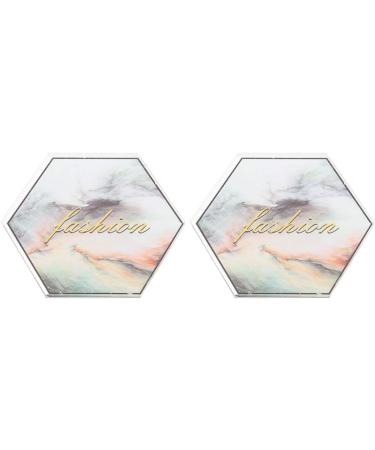 Nail Painting Plate Environmental Health Easy To Use Materials Nail Art Plate For Color Matching for Home Salon Shop(hexagon) - Buy Online on GoSupps.com