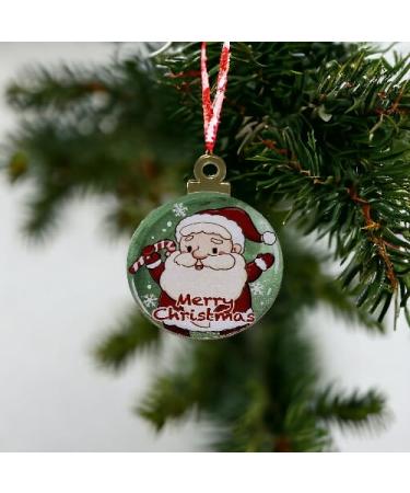 6x Christmas Cupcake Toppers Discs Reindeer Cupcake Topper Acrylic Disc Cupcake Charm Xmas Cupcakes (Style 7)