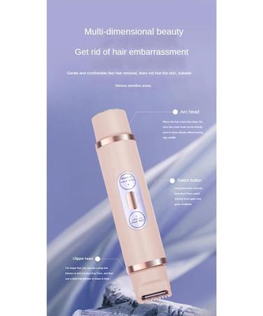 Pesfehhy Bikini Trimmer for Women Painless Ladies Hair Removal 2 in 1 Wet and Dry Ladies Shaver Pink - Buy Online on GoSupps.com