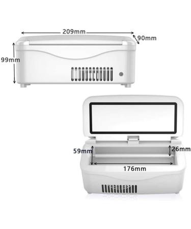15H Portable Insulin Cooler 2-8 Intelligent Constant Temperature Mini Drug Refrigerator USB Charge LED Display Drug Reefer Travel Case with Bag - Buy Online on GoSupps.com