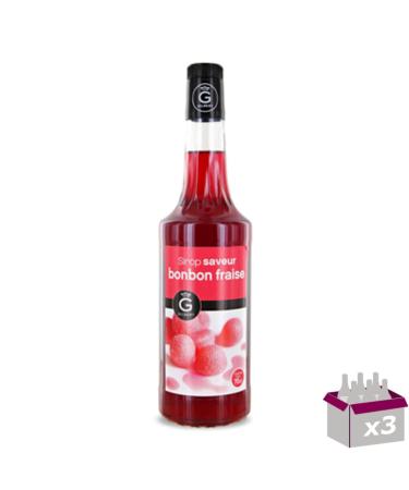 Set of 3 Gilbert Syrups - Strawberry Candy - 3 x 70cl