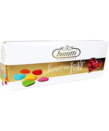 Buratti Confetti Mini Heart Shaped Chocolate Dragees in Red Shade 1kg