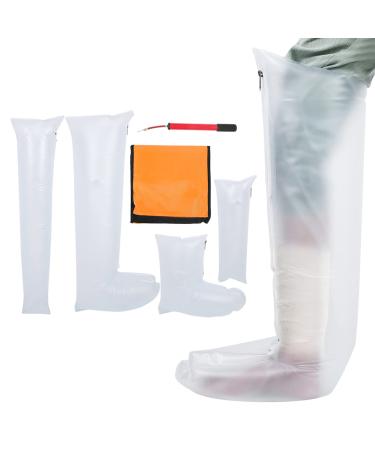 Ankle Leg Arm Fracture Splint Inflatable Support Fracture Injury Stabilizer Waterproof Foot Cast Protector PVC Adult Leg Cast for Shower Bathing