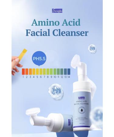 Amino Acid Facial Cleanser | Gentle Foaming Face Wash with Silicone Brush | International Shipping Available - Buy Online on GoSupps.com