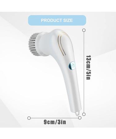 Electric Cleaning Brush for Bathroom with 5 Changing Heads Power Cleaner Electric USB Charging 360 Vibration Cleaning Spin Cleaning Brush Kitchen Dishwashing Pan Artifact - Buy Online on GoSupps.com