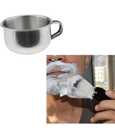Oshhni Premium Stainless Steel Shaving Mug and Brush Set for Men's Grooming - Buy Online on GoSupps.com