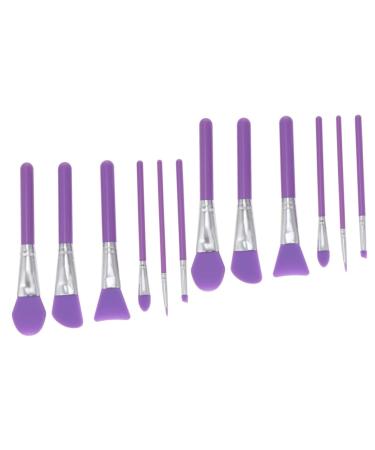 FRCOLOR 12 Pcs Silicone Mask Brush Body Lotion Applicator Acid Applicator Brush Body Lotion Brush Silicone Makeup Brush Makeup Supplies Cosmetic Accessories Stick Woman Make up Purple