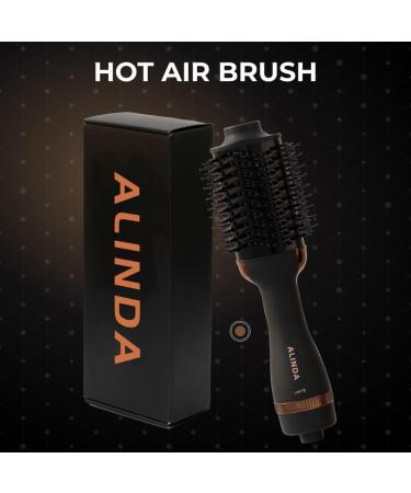 Alinda Hot Air Blow Hair Dryer Brush 2-in-1 Volumizer for Drying & Straightening Perfectly Styled Hair - Buy Online on GoSupps.com