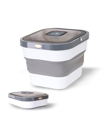 EassyHoo Pet Food Storage Containers with Measuring Cup and Scoop,10LB Grey-13LB