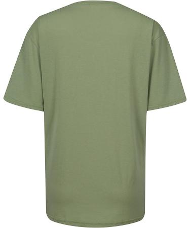 Love Print Crewneck Graphic Tee - Women's Short Sleeve T-Shirt in Green, Size Medium - Buy Online on GoSupps.com