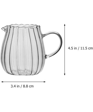 Hemoton Glass Creamer Pitcher Glass Creamer Small with Handle Tea Coffee Creamer Pitchers Dispenser Sauce Serving Pitcher Creamer Jug for Kitchen Clear Glass Creamer Pourer - Buy Online on GoSupps.com