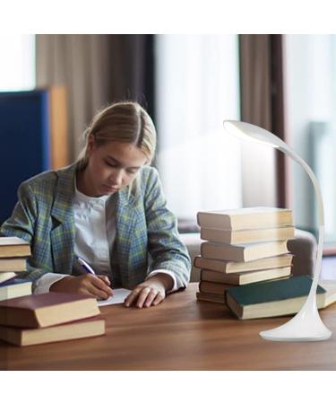 Buy Dimmable LED Writing Lamp | 3 Brightness Levels & Touch Switch | Flexible Silicone Swan Neck Bedside Light | 7W 500LM 3000K for Home & Office - Buy Online on GoSupps.com