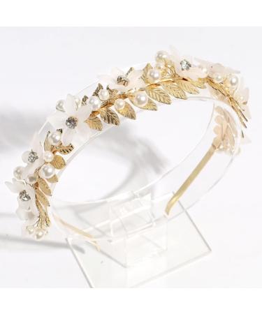 TQUXNGA Delicate Leaf Shape Hair Hoop Baroques Style Girl Woman Taking Photo Headbands Wedding Party Pearl Leaf Shape Headbands - Buy Online on GoSupps.com