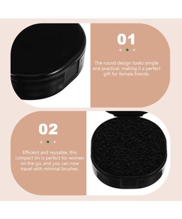 FRCOLOR 8 Pcs Makeup Brush Cleaning Box - Color Removal Sponge Kit for Easy Makeup Removal - Includes Tin Can & Plastic Box - Perfect Eyeshadow & Brush Cleaner - 7x7cm - Buy Online on GoSupps.com