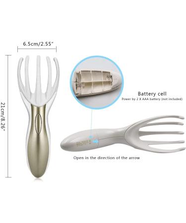 Tezam Electric Head Massager | Neck & Scalp Massage Tool with Vibration | Stress Relaxation Spa Therapy | Soft Resin Finger Gripper Claw | Healing Head Spa Device - Buy Online on GoSupps.com