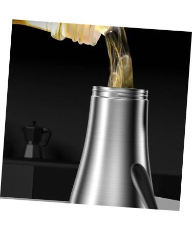 Zerodeko 1pc Stainless Steel Oil Pot Oil Storage Can Strainer Oil Storage Bottle Olive Dispenser Stainless Steel Containers Kitchen Oil Jar Vinegar Cruet Grease Condiment Bottles 20.5X11CM Silver - Buy Online on GoSupps.com