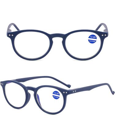 Koosufa Anti-Blue Light Reading Glasses for Men & Women - Oval Round Spring Hinge Visual Aid Available in 1.0 to 4.0 Strengths - Buy Online on GoSupps.com
