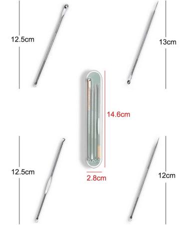 Yueser 16-Piece Blackhead Remover Comedone Squeezer Set - Stainless Steel Tool Kit with Storage Box for Effective Skin Treatment - Buy Online on GoSupps.com