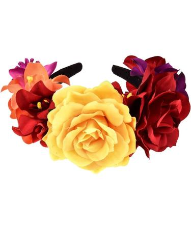 Mexican Flower Crown Headband Halloween Party Flower Headband Halloween Costume Cosplay Headpiece Hair Accessories - Buy Online on GoSupps.com