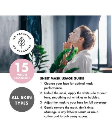 Happy Skin Facial Masks for all skin types over 1 million sold detoxifying charcoal whitening rose & green tea lavender & chamomile vitamin C orange & ginger white 20 pieces - Buy Online on GoSupps.com