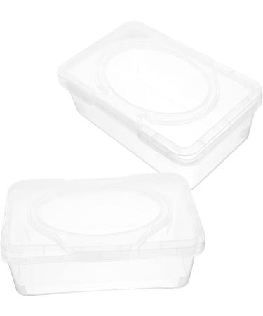 Hoement 4-Piece Baby Towel Holder Set | Wet Wipe Container & Diaper Organizer | Travel Tissue Box | Transparent Design | 19.5x12.5x7.5cm - Buy Online on GoSupps.com