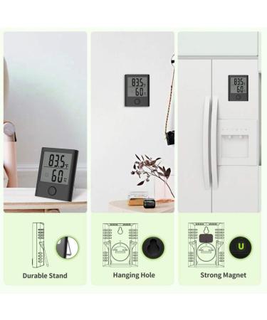 High Accuracy Baldr Hygrometer & Digital Thermometer - Indoor Climate Control Monitor for Baby Room Living Room & Office - Black - Buy Online on GoSupps.com