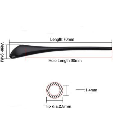 Willwa Anti-Slip Plastic Hanger Tips for Metal Glasses - 10 Pairs (20 Pieces) - Transparent 25x70mm - Buy Online on GoSupps.com